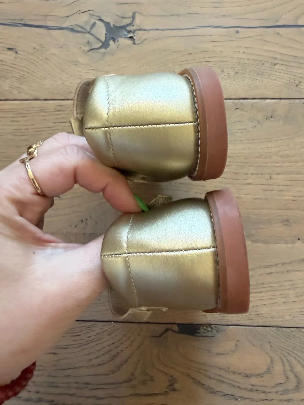 Felix & Flora Gold Mary Jane Shoes Toddler Size 7